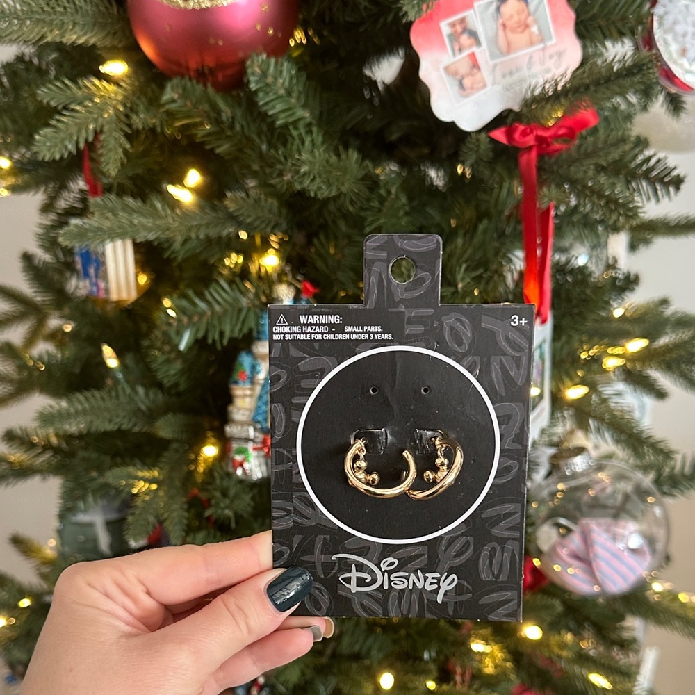 Disney Gold Mickey Hoop Earrings